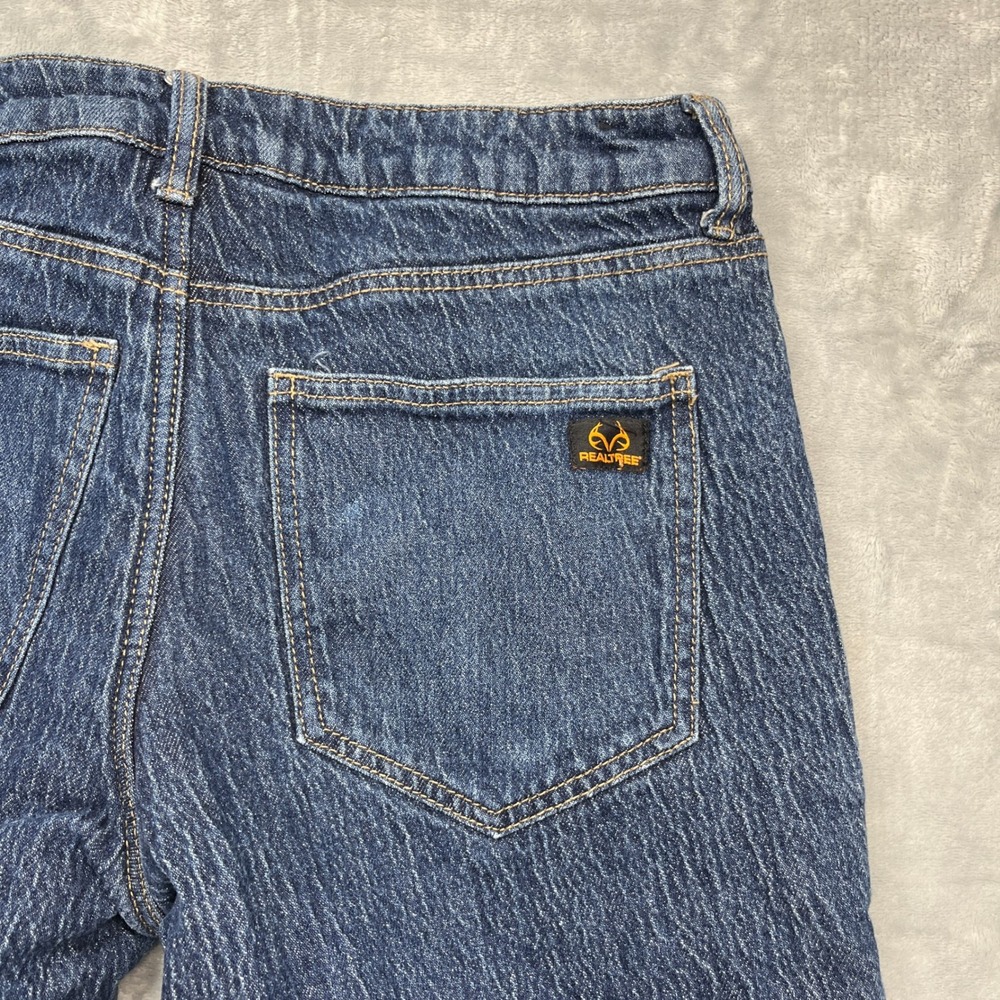 Realtree Flannel Lined Jeans Mens Blue Straight Leg Insulated Denim 32x32 - Picture 8 of 13